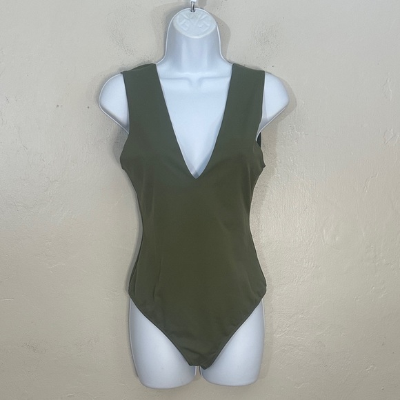 Free People Tops - Free People Olive Green Bodysuit